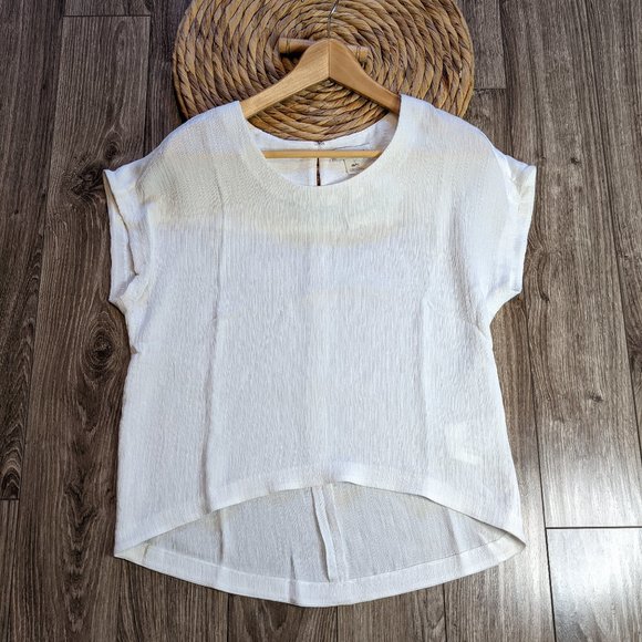 NWT (XS) - CLUB MONACO Scoop Neck Hi-Low Top - Picture 1 of 8